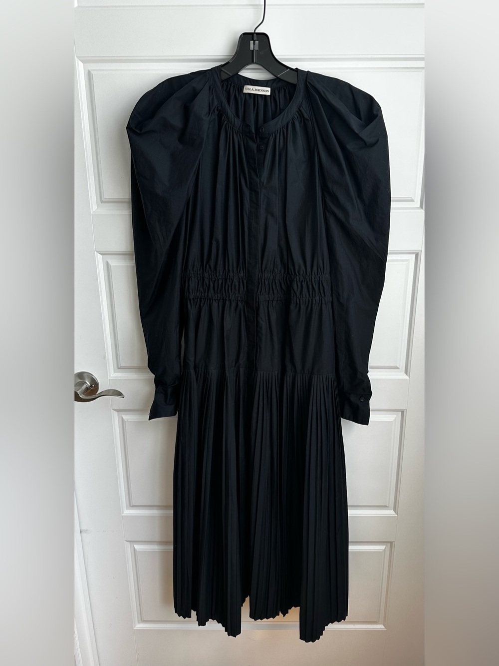 Ulla Johnson Black Pleated Maxi Dress